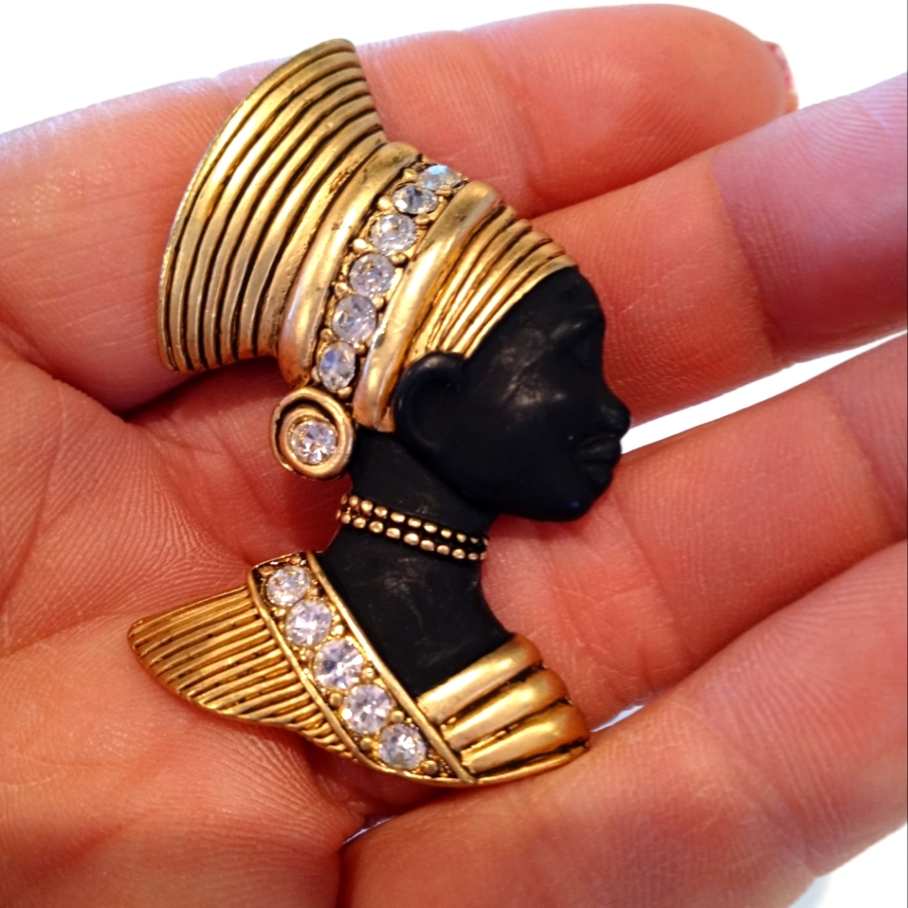 Rare Askew London Blackamoor Necklace Slide & Earrings.